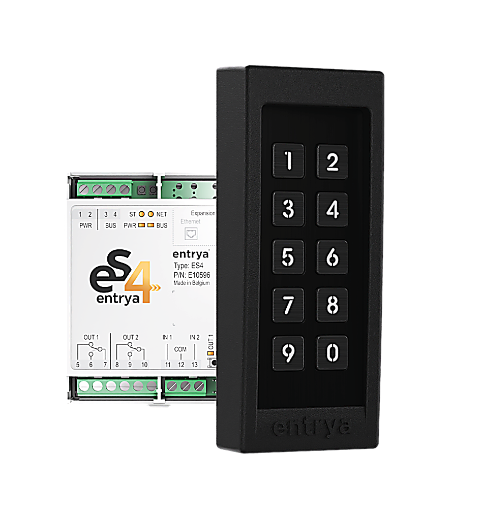 Entrya - ES4-KPB kit met zwart opbouw codeklavier - Codeklavieren