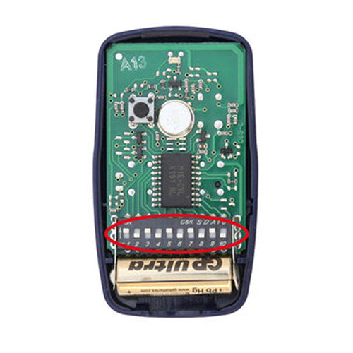 Nice - FLO2 (blauw) met dip-switch - Afstandsbediening